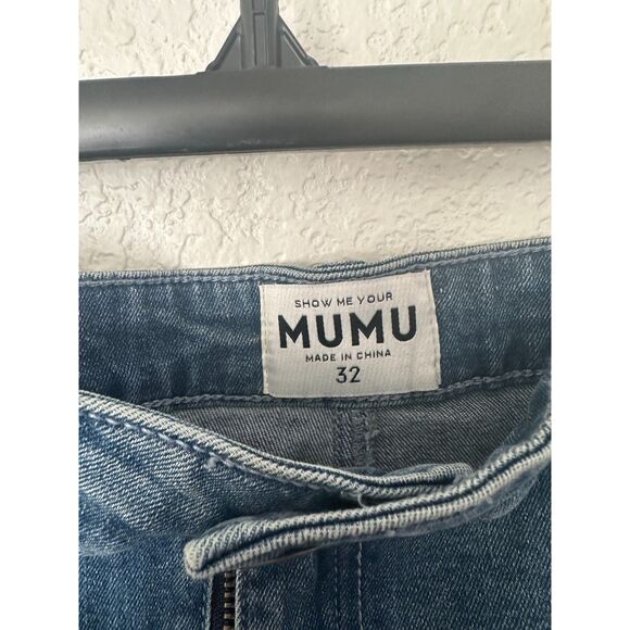 Show Me Your MuMu Blue Denim Maxi Skirt with Front Slit - Picture 9 of 12